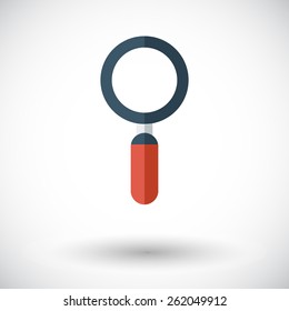 Search. Single flat icon on white background. Vector illustration.