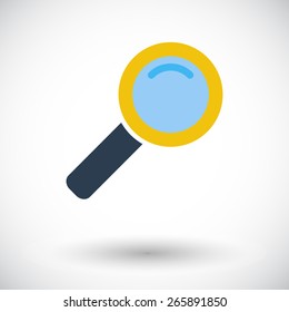 Search. Single flat icon on white background. Vector illustration.
