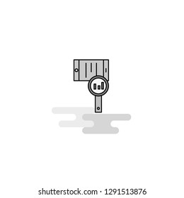 Search in smart phone  Web Icon. Flat Line Filled Gray Icon Vector