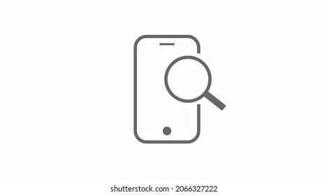 Search Smartphone Icon. Vector flat editable simple illustration