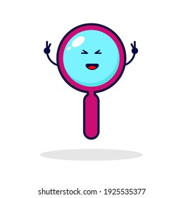 Search smile cute character illustration