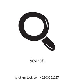 Buscar ilustración de diseño de iconos sólidos. Símbolo de control de medios sobre archivo EPS 10 de fondo blanco