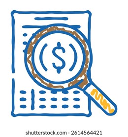 search solution business and financial problem doodle icon sketch vector. search solution business and financial problem sign. isolated symbol illustration