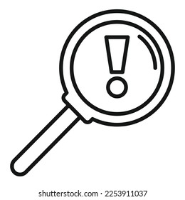 Search solution icon outline vector. Business problem. Idea work