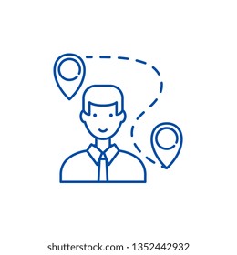Search for a solution line icon concept. Search for a solution flat  vector symbol, sign, outline illustration.