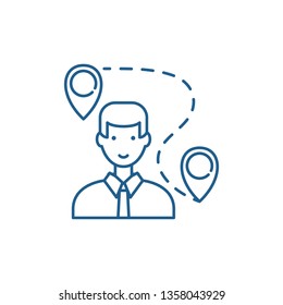 Search for a solution line icon concept. Search for a solution flat  vector symbol, sign, outline illustration.