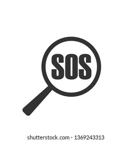 Search, sos vector icon. Security vector icon