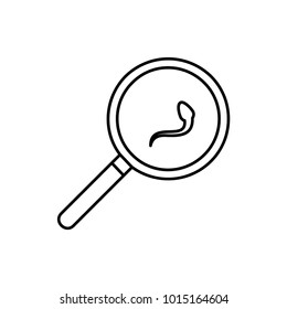 search sperm icon illustration isolated vector sign symbol