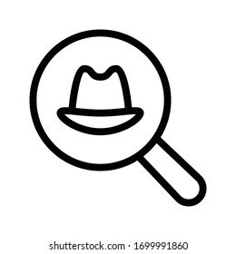 search spy vector thin line icon 