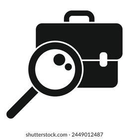 Search staff candidate icon simple vector. Expert quality. Locate commerce