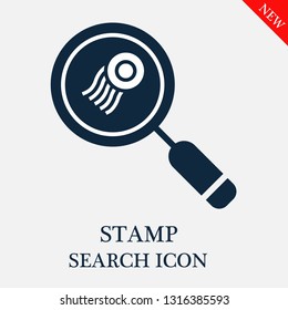 search Stamp icon. Editable search Stamp icon for web or mobile.