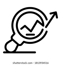 Search standard icon. Outline search standard vector icon for web design isolated on white background