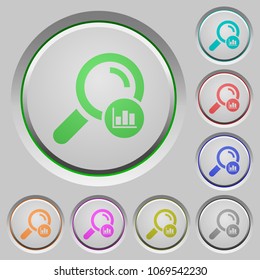 Search statistics color icons on sunk push buttons