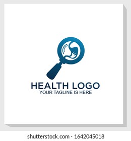 search stomach logo template design vector, medical logo design inspiration