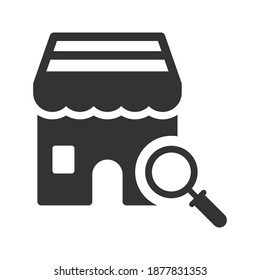 Search store icon (vector illustration)