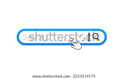 Search string with address string. Internet page ad search string.Web search panel template. Search bar windows. User interface template isolated on white background. Vector illustration