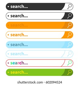 Search string, search icon. Flat design, vector illustration, vector.