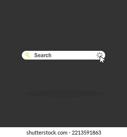 Search string. Input string. Search service. Magnifier. vector illustration
