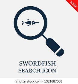 search Swordfish icon. Editable search Swordfish icon for web or mobile.