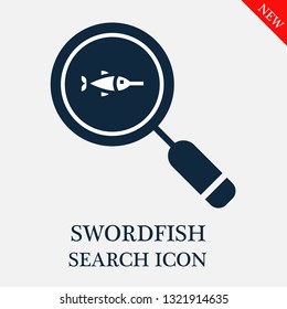 search Swordfish icon. Editable search Swordfish icon for web or mobile.