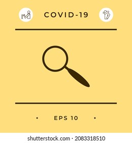 Icono de símbolo de búsqueda, elementos para su diseño