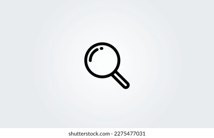 Search symbol, Magnifying glass icon line, magnifier loupe sign. Vector illustration