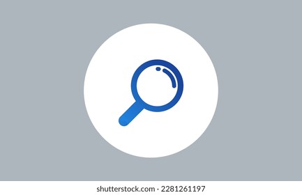 Search symbol, Magnifying glass icon, magnifier loupe sign. Vector illustration