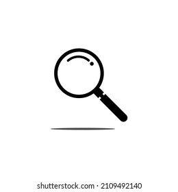 Search symbol vector with lups icon flat.