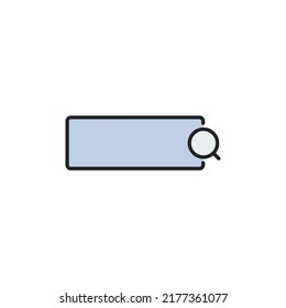Search system icon. High quality coloured vector illustration.
