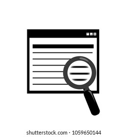 Search tab icon isolated on white background. Search tab icon for web site, app, ui and logo. Business concept, vector illustration, eps 10