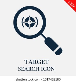 search Target icon. Editable search Target icon for web or mobile.