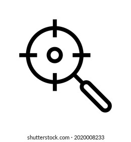 search target icon with outline style