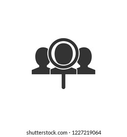 search team, magnifier, business icon. Element of business icon for mobile concept and web apps. Glyph search team, magnifier, business icon can be used for web and mobile