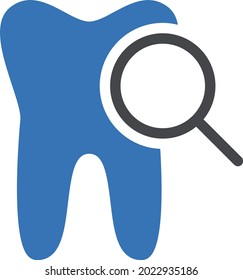 search teeth vector glyph colour icon