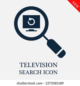 search Television icon. Editable search Television icon for web or mobile.