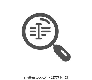 Search text icon. Find word sign. Quality design element. Classic style icon. Vector