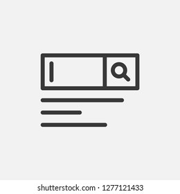 Search text icon isolated on background. Magnifying glass symbol modern, simple, vector, icon for website design, mobile app, ui. Vector Illustration