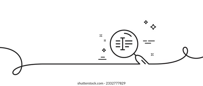 Das Symbol der Textzeile durchsuchen. Kontinuierlich eine Linie mit curl. Suchen Sie nach Wortzeichen. Durchsuchen Sie Text mit einem Rahmenband. Loop-Kurve Muster. Vektorgrafik