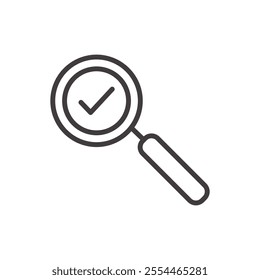 Search thin liner icon vector.