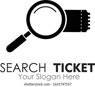 search ticket icon vector. search ticket logo design vector