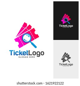 Search Ticket Logo Template Design Vector, Emblem, Creative design, Icon symbol concept