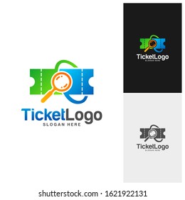 Search Ticket Logo Template Design Vector, Emblem, Creative design, Icon symbol concept
