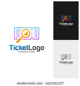 Search Ticket Logo Template Design Vector, Emblem, Creative design, Icon symbol concept