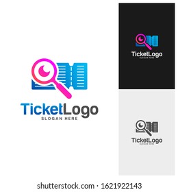 Search Ticket Logo Template Design Vector, Emblem, Creative design, Icon symbol concept