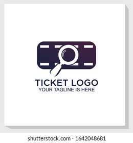 search ticket logo template design vector, business card logo design inspiration