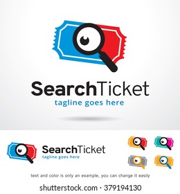 Search Ticket Logo Template Design Vector