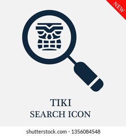 search Tiki icon. Editable search Tiki icon for web or mobile.