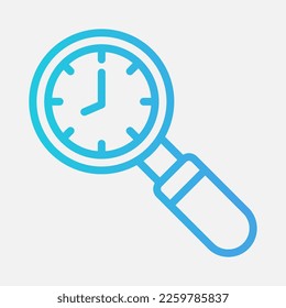 Search time icon in gradient style, use for website mobile app presentation