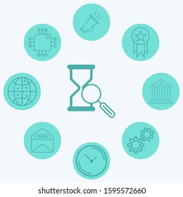 Search time vector icon sign symbol