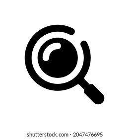Icono de herramienta de búsqueda en fondo blanco